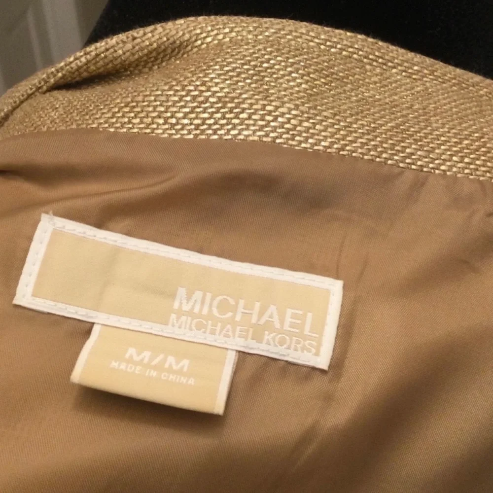 Michael Kors Metallic Tweed Cropped Jacket | Size Small